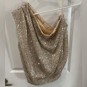 By Together Silver Sequin Top